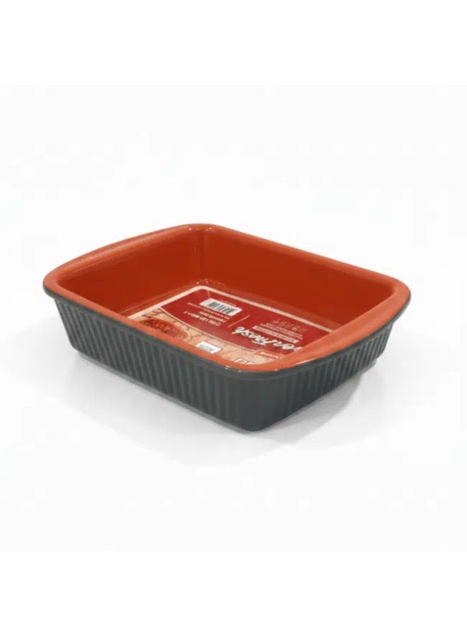 داني هوم طاجن فرن مستطيل من البورسلين من داني هوم، 33.5 سم × 24 سم – آمن للاستخدام في الفرن والميكروويف والفريزر وغسالة الصحون - Image 2